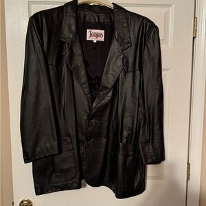 Leather Men's Black Lightweight Jacket